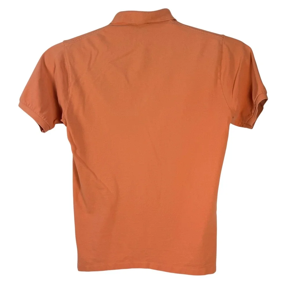 Polo Ralph Lauren Polo Shirt Mens L Orange Peach Classic Pique Cotton Golf Pony